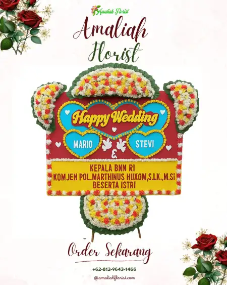 Papan Bunga Pernikahan Mare Kofo